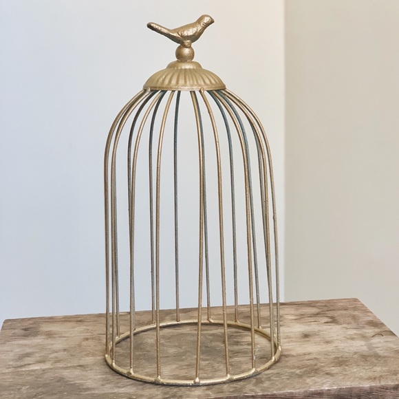 Anthropologie Accents Antique Gold Bird Cage Lantern Poshmark